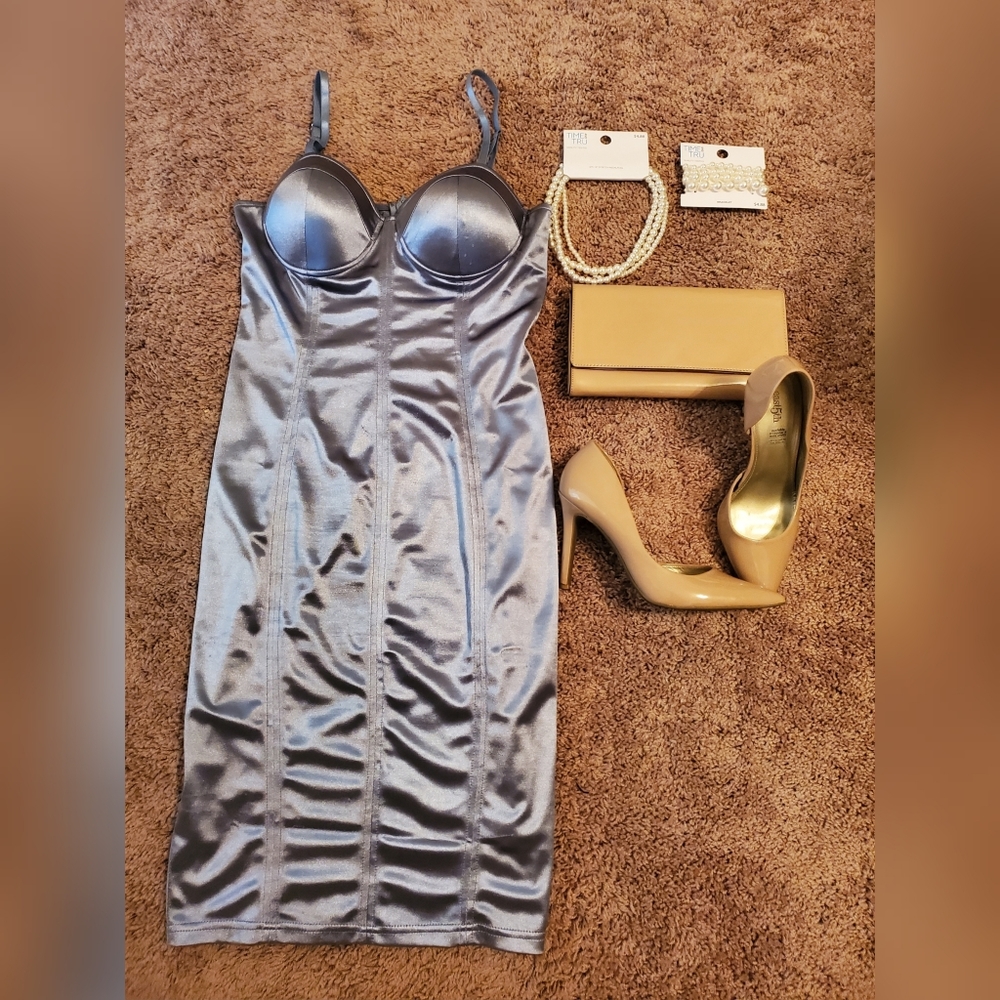 Sky Blue Bustier Dress
